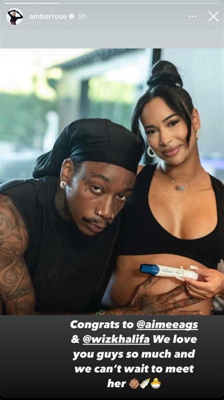 Amber Rose Reacts To Wiz Khalifa & Aimee Aguilar's Pregnancy Announcement