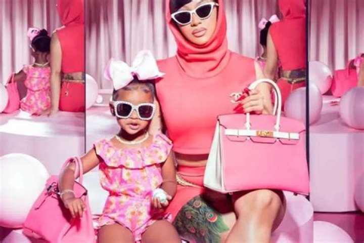 Cardi B Poses For The Balenciaga Winter 2020 Collection, Wears Plunging Blue Gown