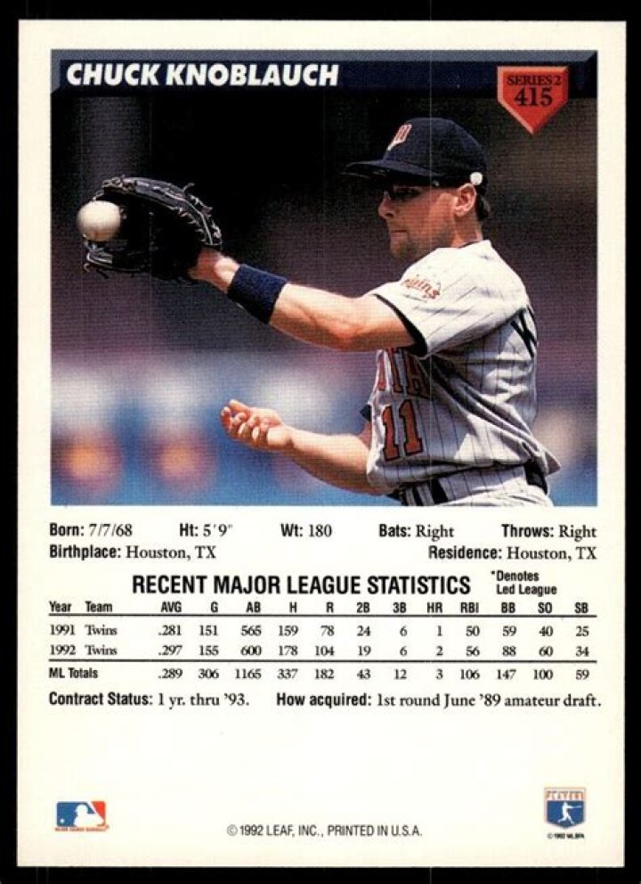 Chuck Knoblauch (Baseball Player) - Age, Birthday, Bio, Facts, Family, Net Worth, Height & More