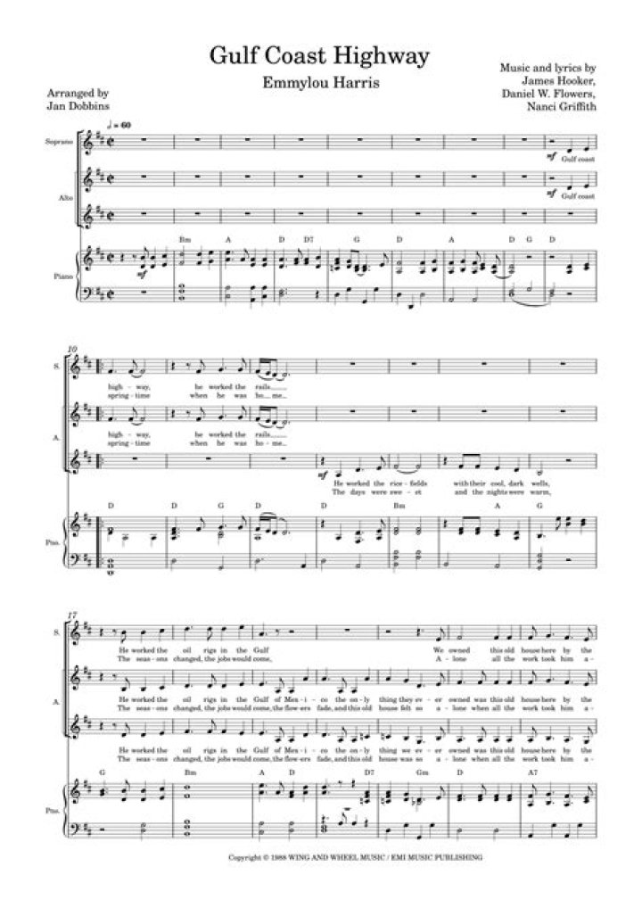 Emmylou Harris’s
Gulf Coast Highway Lyrics