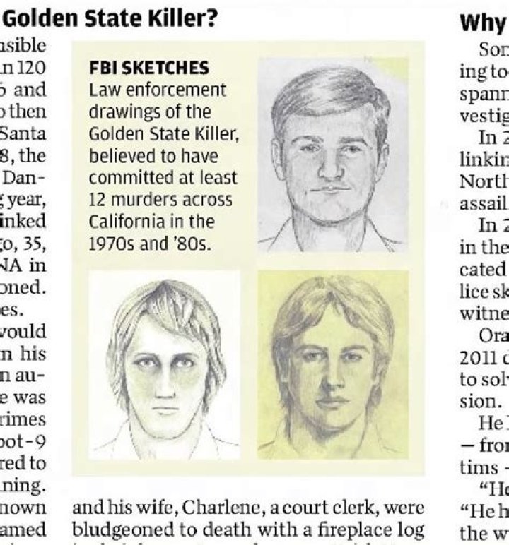 Fans Think Arie Luyekdyk Jr. Might Be the Golden State Killer, and You Will Too When You See the Sketch