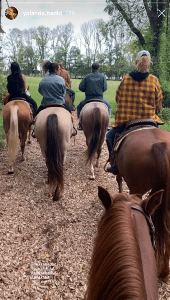 Hadid Family Outing! Bella, Gigi, Anwar and Yolanda Ride Horses With Dua Lipa at Their Farm