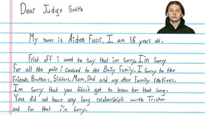 
“His immaturity shows in writing”: Aiden Fucci’s apology letter for killing Tristyn Bailey sparks massive outrage online 