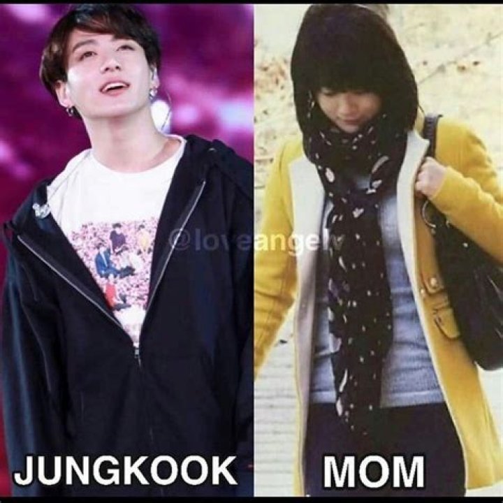How much older is Jungkook’s mom than his dad?