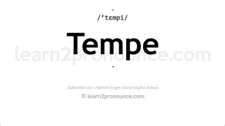 How to pronounce tempe