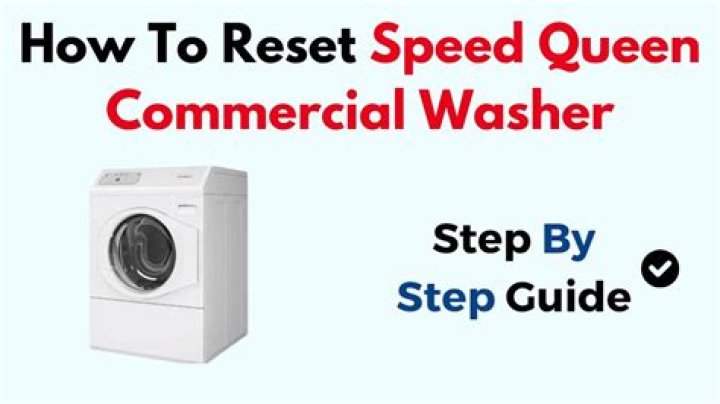 How to reset speed queen commercial washer