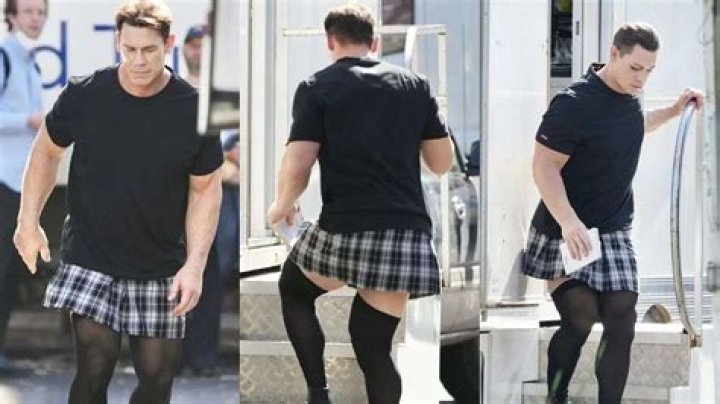 John Cena Steps Out In A School Girl Skirt & High Heels, Social Media Reacts