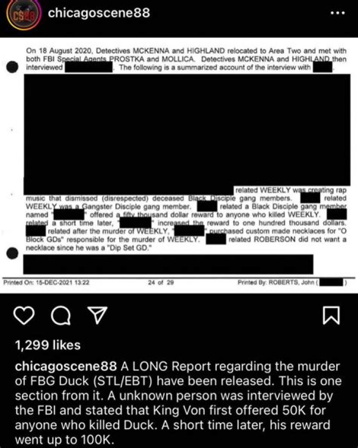 King Von Allegedly Placed $100K Hit On FBG Duck, FBI Witness Says: Report