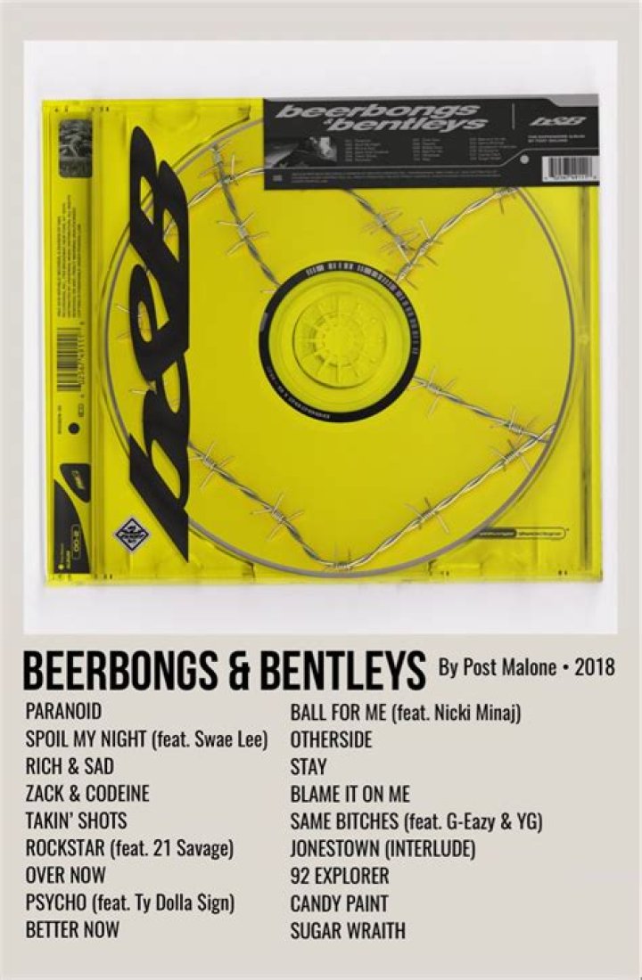 Post Malone's "Beerbongs & Bentleys" Set To Include 18 Tracks