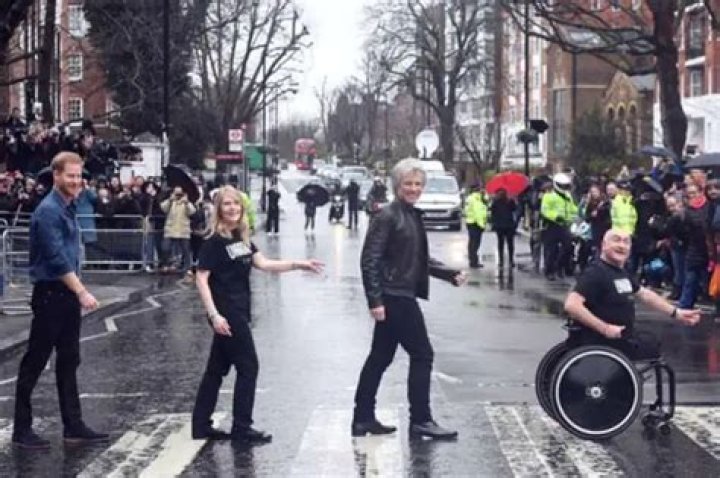 Prince Harry And Jon Bon Jovi Recreate The Beatles Abbey Road Album As Coronavirus Threatens The Invictus Games