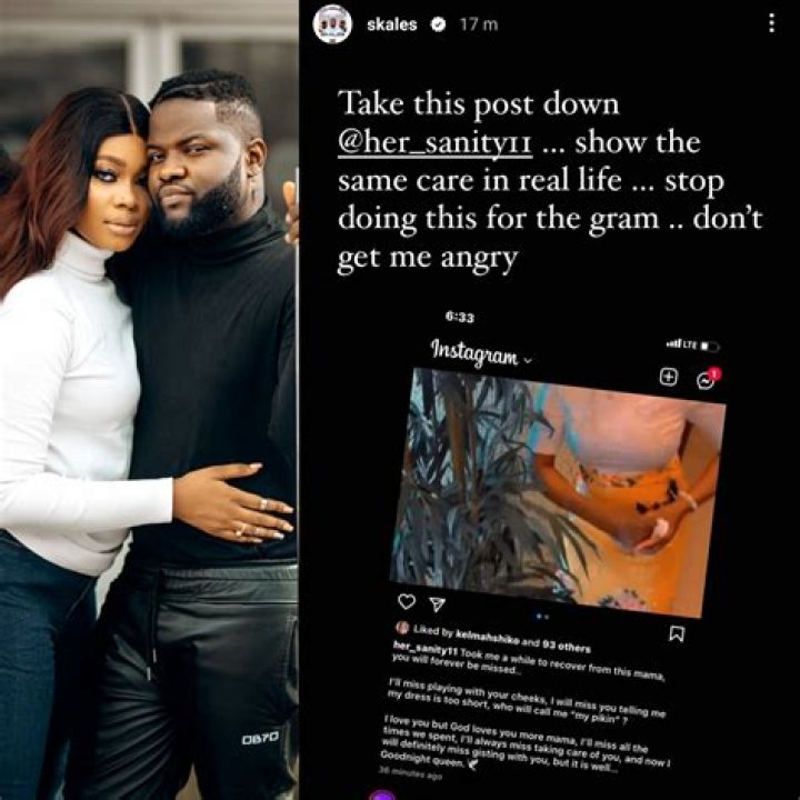 
Skales blasts his wife for posting about his late mum 