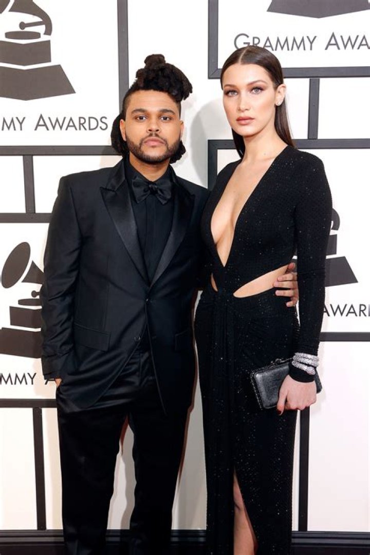 The Weeknd and Bella Hadid Walk Their First Red Carpet Together as a Couple at the 2016 Grammys