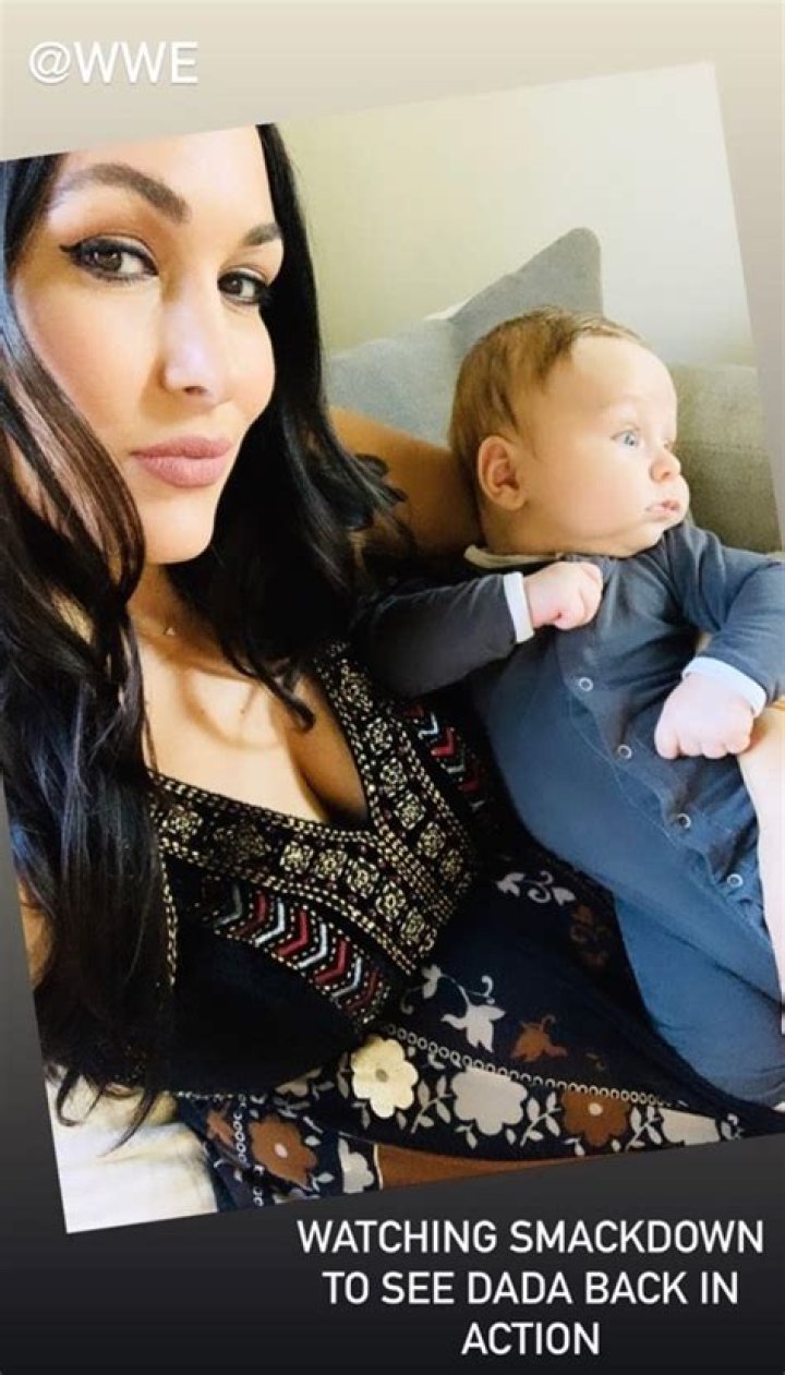 ‘Total Bellas’ Star Brie Bella and Son Buddy Watch ‘Dada Back in Action’ on WWE Smackdown