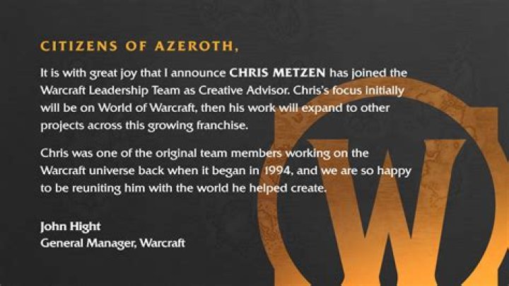 What is Chris Metzen doing now? – Celebrity.fm – #1 Official Stars, Business & People Network, Wiki, Success story, Biography & Quotes