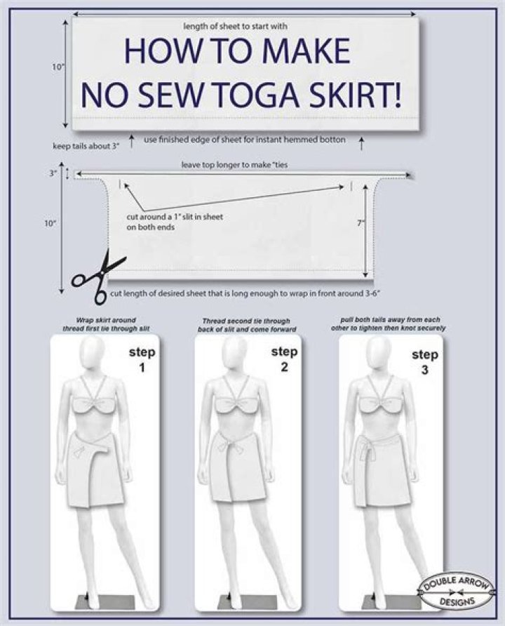 What size sheets make a toga