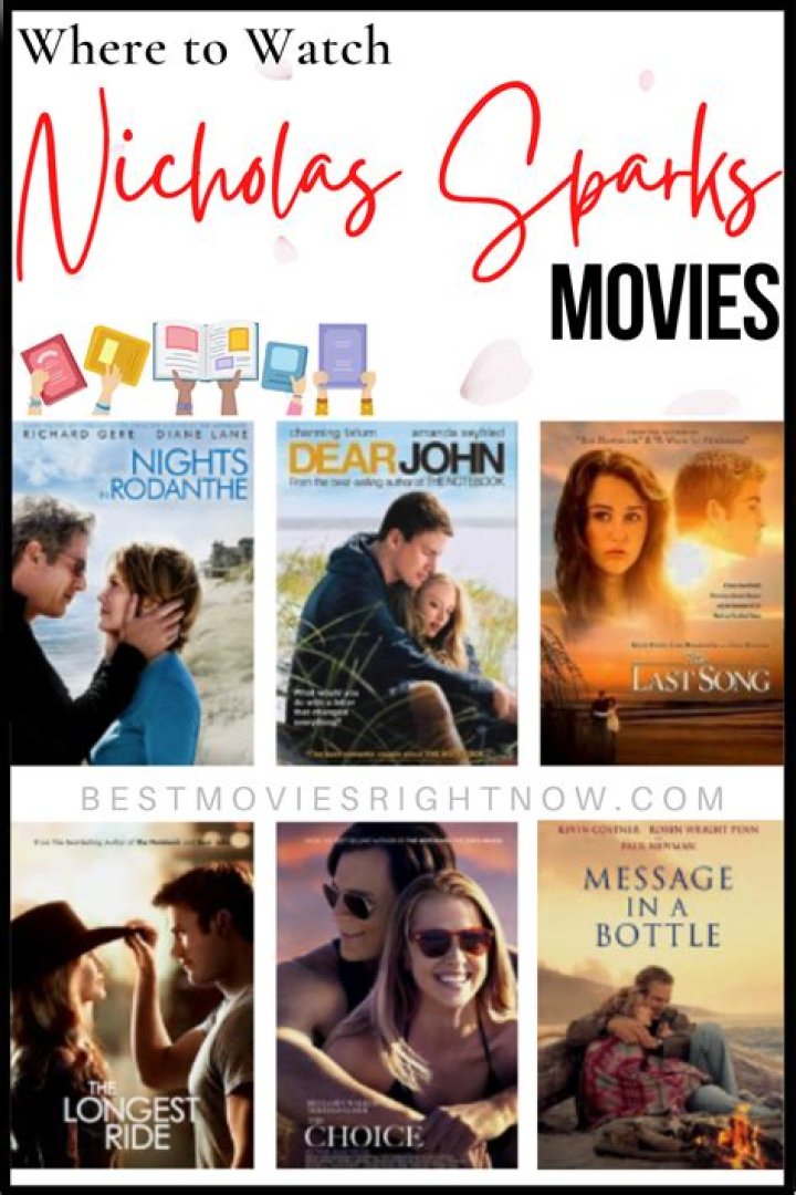 What streaming service can I watch Nicholas Sparks movies?
